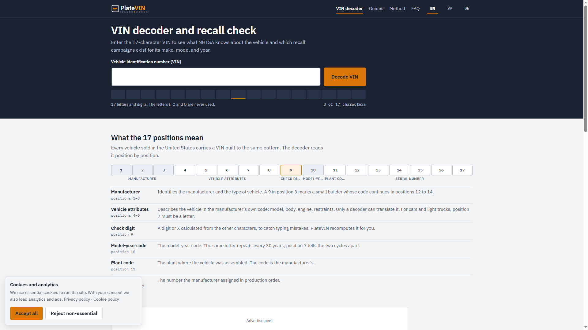 PlateVIN — VIN-decoder via NHTSA